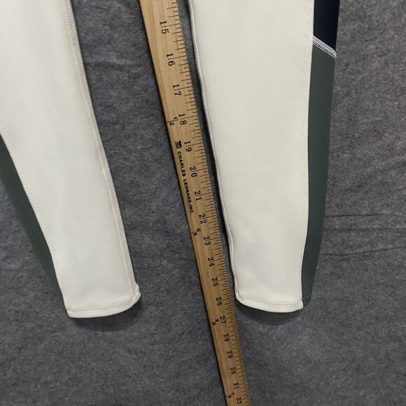 Bandier X Solid & Striped Scuba Leggings Womens Sz S Cream Neoprene‎ Soleil - Picture 6 of 8